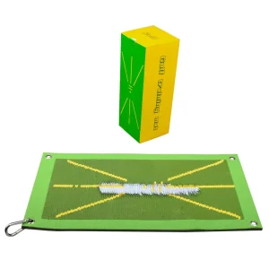Manufacturer Custom Logo Mini Golf Training Mat Putting Green with Swing Path Trajectory Display Golf Training Aids