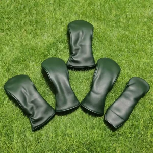 Manufacturer Customizable Eco-Friendly Portable Lightweight Waterproof PU Leather Golf Head Covers