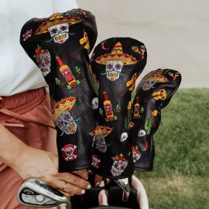Manufacturer Design Embroidery Logo Golf Club Cover Head Covers Golf Driver Fairway Hybrid Wood Headcover