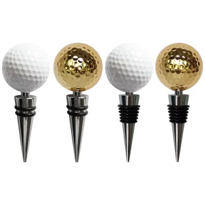 Manufacturer Functional Eco-friendly Metal Golf Shape Creative Wine Bottle Stopper for Wine