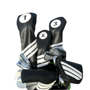 Manufacturer Golf Club PU Leather Set Custom Golf Headcover Easy on Off Applique Logo Golf Head Covers Sets