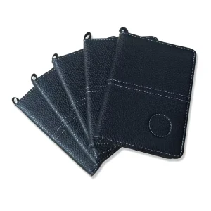 Manufacturer Golf Scorecard Holder Golf Leather Scorecard Holder Portable Yardage Book PU Leather Integral Card Clip