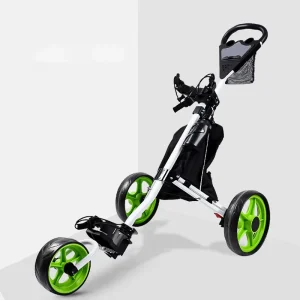 Manufacturer Golf Trolley Multi functional Portable Folding Cart with Three Wheels Durable Golf Course Equipment