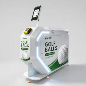 Manufacturer HD Touchscreen Display Golf Ball Vending Machine 1000 Balls Smart Golf Ball Dispenser with Card Reader