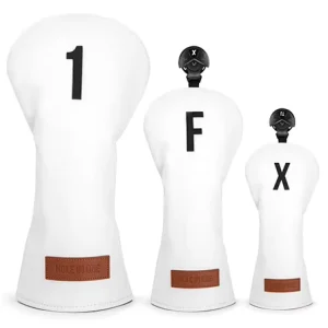 Manufacturer Leather Golf Wood and Driver Club Headcover with Patch Logo