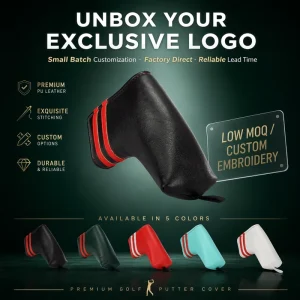 Manufacturer Made Custom Golf Head Covers Magnetic Closure Golf Blade Headcover High Quality PU Golf Headcover