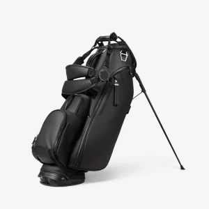 Manufacturer OEM Custom Logo Black PU Leather Lightweight Golf Bag with 14-Way Divider