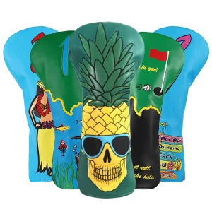 Manufacturer PU Leather Driver Head Covers Golf Embroidery Golf Accessories Green Driver Golf Head Covers