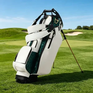 Manufacturer Personalized Custom Logo Professional Waterproof Lightweight Durable 6 Way PU Leather Hybrid Golf Stand Bag for Men
