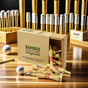 Manufacturer Professional Bamboo Golf Tees Pack Multiple Colors Size Custom Golf Tees Custom Logo