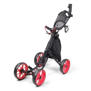 Manufacturer Sales Custom 4 Wheels Foldable Golf Trolley Aluminum Frame Golf Push Buggy