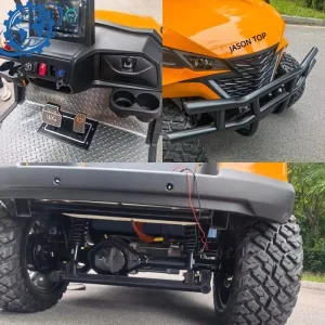 Manufacturer Two Electric Golf Carts with Customizable Color Schemes for Small Sightseeing Vehicles