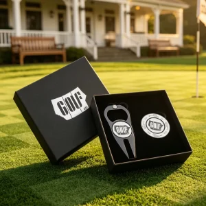 Manufacturers Custom Gold Supplier Minimalist Colour Gift Box Golf Ball Marker Sets