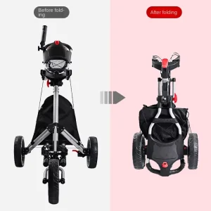 Manufacturers Golf Car Three wheeled Foldable Trolley Aluminum Alloy Frame Golf Cart 50kg Load Capacity 30km h