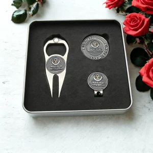 Manufacturers Golf Gift Set Promotion Divot Tool Custom Logo Hard Enamel Golf Poker Chip Souvenirs Ball Logo Marker