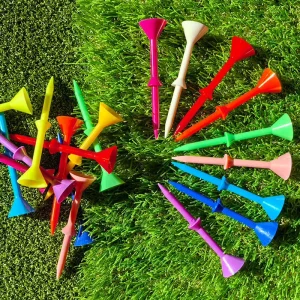Martini Cup Top Plastic Golf Tees 3-1/4 Inch Oversized Head Stable Ball Placement 83mm Bright Colorful Driving Practice Kit