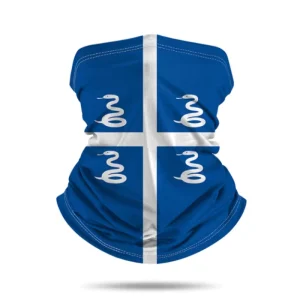 Martinique Flag Pattern Face Cover Custom High Quality Tube Neck Gaiter for Sport Cycling Fishing Daily Accessories