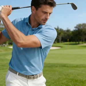 Men Golf for Short Sleeve Print Soft Fabric Elastic Comfort Quick Dry UV Resistant Eco Friendly Daily Sports Wear Club