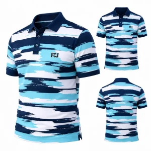 Men Performance Golf Polo Shirt 92% Polyester 8% Spandex Anti UV Moisture Wicking Lightweight Stretch Custom Golf Apparel