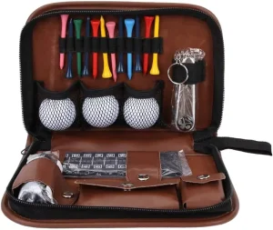 Men and Ladies Golf Accessories Gift with Golf Tees Golf Clip Cleaning Brush Rangefinder Divot Tool Knife Scoreboard