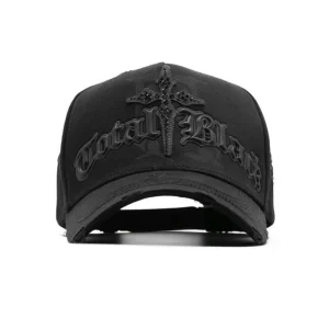 Men’s 5 Panel Suede Hat Rhinestone Logo Baseball Cap Custom Embroidery Black