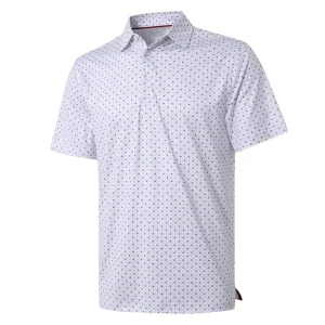 Men’s All Over Print Golf Polo Shirt Dry Fit Geometric Print Bulk Supplier OEM ODM Custom Gear