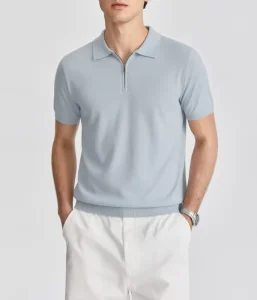 Men’s Business Casual Golf Shirts Classic Collared Polo Tops Soft Breathable Stretch Fabric Short Sleeve Apparel