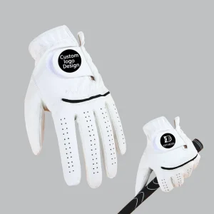 Men’s Custom Logo Breathable PU Leather Golf Gloves for Left Hand New Adult Sports Accessory