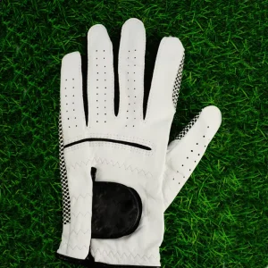 Men’s Custom Logo Golf Gloves Anti Slip Granules Soft Breathable Sheepskin Cabretta Leather Left Right Hand Genuine Material