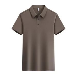 Men’s Formal Golf Shirts Short Sleeve Quick Dry Cotton Polyester Breathable Knitted