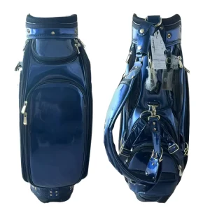 Men’s Golf Cart Bag with Full-Length 14-Way Divider, Leather