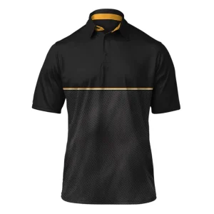 Men’s Golf Clothing Good Quality Fully Printed Golf Shirts Solid Pattern Knitted Fabric