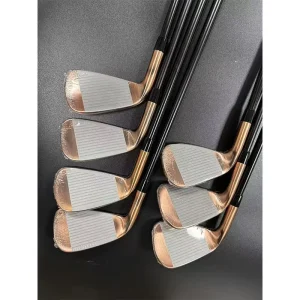Men’s Golf Clubs Copper Color Golf Irons Fourth Generation 7pcs 4 9P R S SR Flex Steel Graphite Shaft
