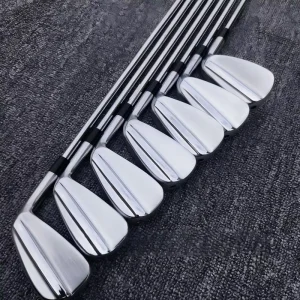 Men’s Golf Iron Set 4 9+PW Polished Silver Finish Standard Lie Angle Steel Shaft Available