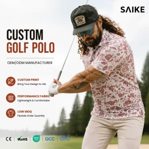 Men’s Golf Shirt Jersey Moisture Wicking Quick Dry Anti-Pilling Cotton Blend Pocket Fashion Print Performance Golf Apparel