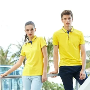 Men’s Golf Shirts Knitted Cotton Anti Wrinkle Custom
