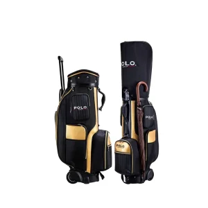 Men’s Golf Trolley Bag with Wheels Canvas Material Club & Equipment Bag for Golf Supplies