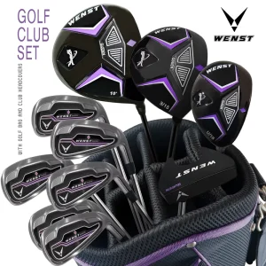 Men’s High MOI Right Handed Complete Golf Clubs Set Graphite Portable Driver Head Iron Rubber Golf Bag OEM
