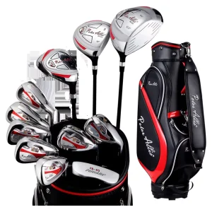 Men’s Lady’s 11 Piece Right Handed Complete Golf Club Set for Beginner with Graphite Steel Shafts Stand Bag