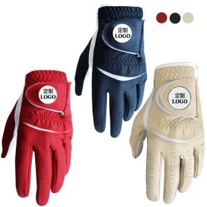 Men’s Left Hand Golf Gloves Lambskin Colored Leather Anti Slip Breathable Tour Gloves