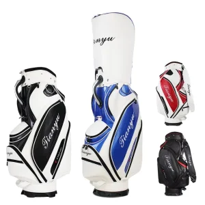 Men’s Lightweight Nylon Golf Bag with PU Waterproof Travel Ball Compartment