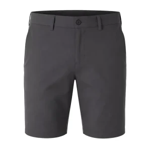 Men’s Moisture Wicking Golf Shorts Charcoal Gray Lightweight Poly Spandex Flat Front Slim 9.5 Inch
