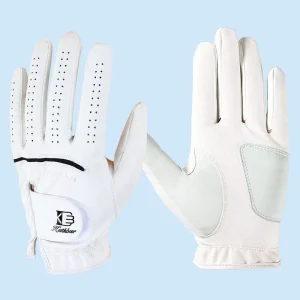 Men’s Premium Custom Golf Gloves Comfortable Stylish Breathable Waterproof Full Finger Cabretta Leather PU Splicing Design for