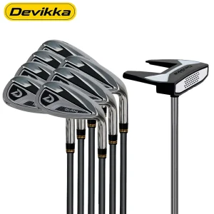 Men’s Right Handed Complete Golf Club Set Includes Driver Fairway Hybrid Iron Waterproof Stainless Steel Lightweight