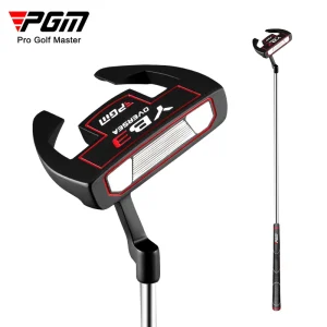 Men’s Right Handed Golf Putter Premium Alloy Mallet Head Stainless Steel Shaft Rubber Grip Alignment Line Black Red 34” Length