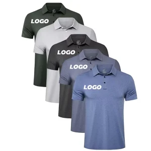 Men’s Short Sleeve Sublimation Polo TShirts Dry Fit Golf T Shirts Mens Casual Polyester Custom Golf Polo Shirts