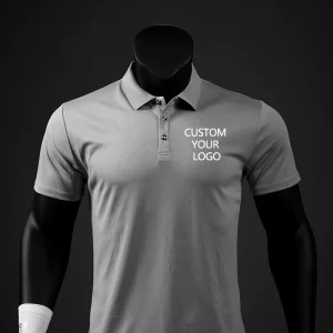 Men’s Short Sleeved Plain Sports Dry Fit Golf Polo Shirt
