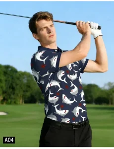 Men’s Summer Golf Clothing Quick Dry Short Sleeved Men’s Golf Clothes Unisex Polo Shirts Manufacturer