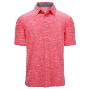 Men’s Summer Sports Casual Short Sleeved Button Down Printed Front Logo Golf T Shirt Solid Jersey Top Knitted Polyester Cotton
