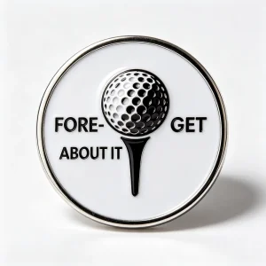 Metal Pin Custom Logo High Quality Golf Ball Marker Soft Enamel Pins With Hat Clip
